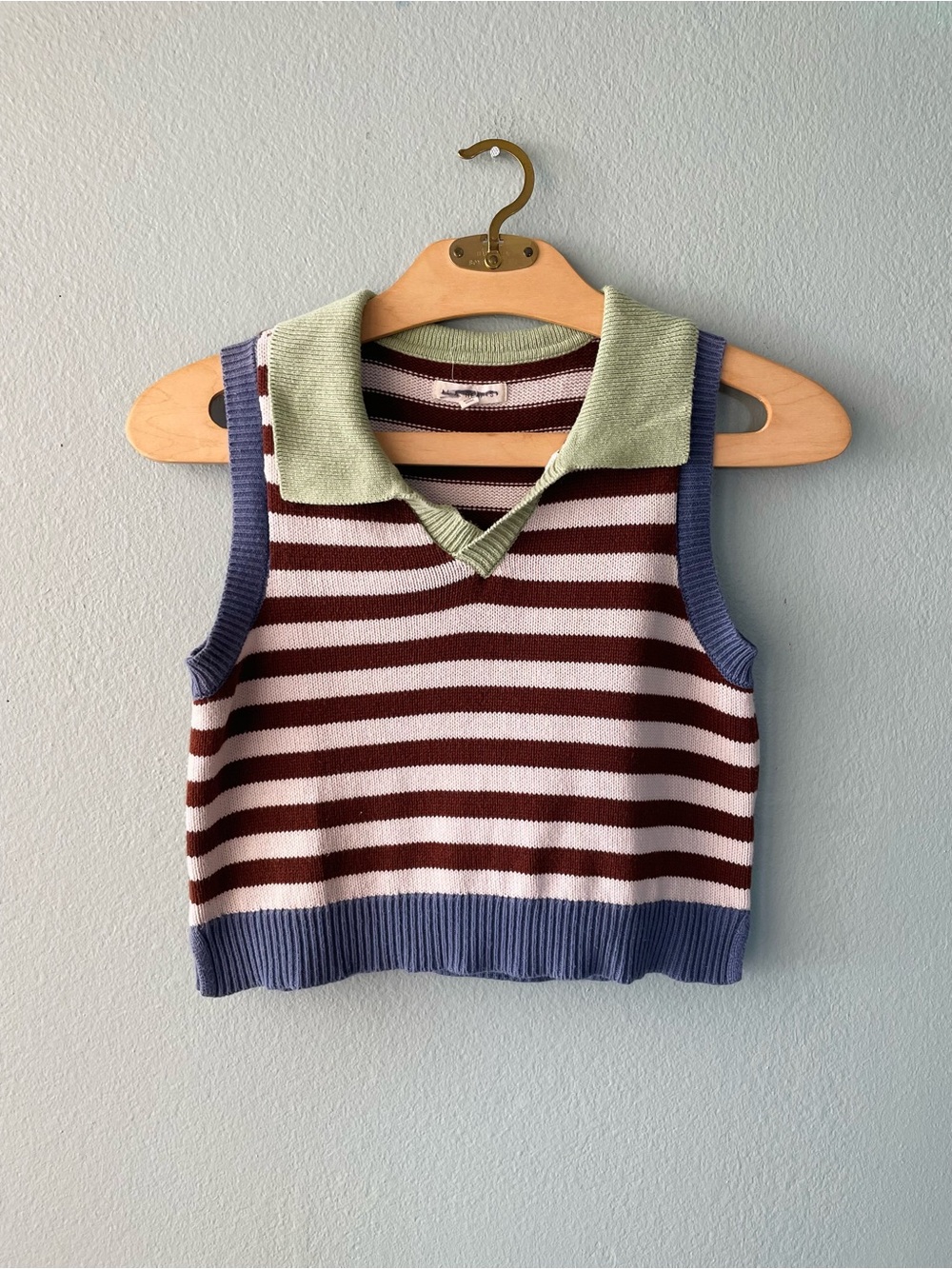 🌱5/$25🌱 L.A. Hearts | Multicolor Striped Knit Collared Sweater Vest Tank
